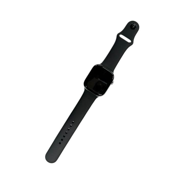 Apple Watch Hermes Series 10 GPS + LTE 46mm, Slim And Lightweight Design, Slate Titanium Case With Black Sport Band