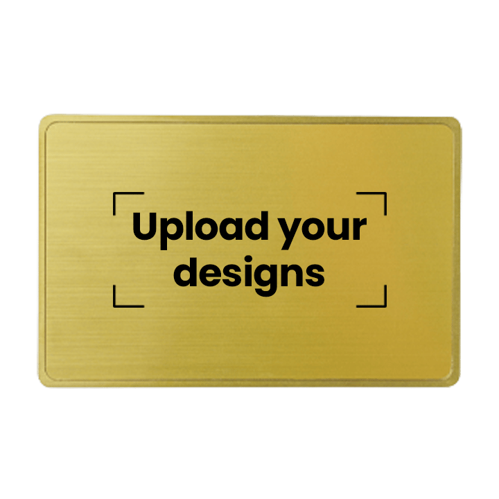 Customized Printed Border Metal NFC Business Card | Gold