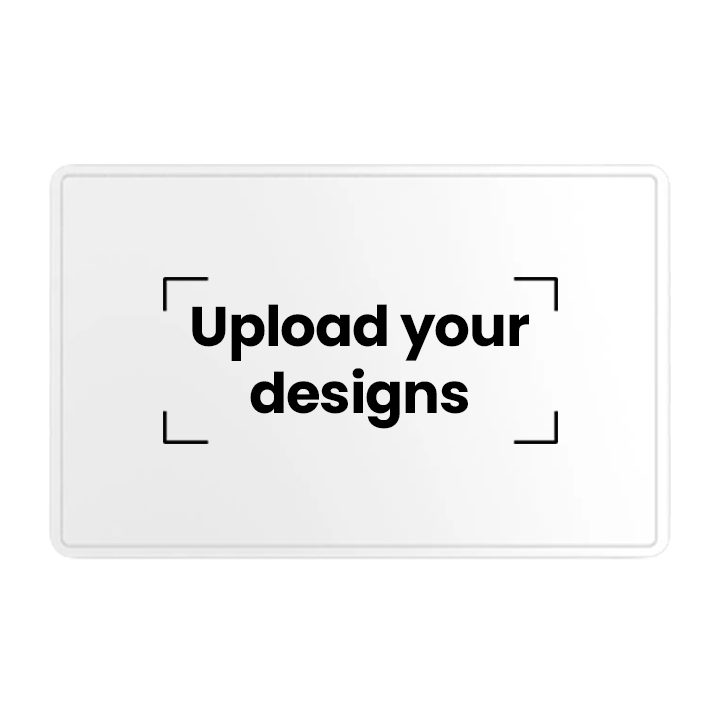 Customized Printed Border Metal NFC Business Card | White