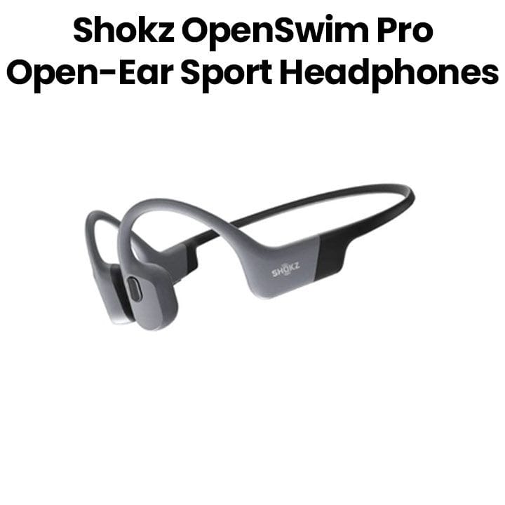 Shokz OpenSwim Pro Bone-Conduction Open-Ear Sport Headphones – Grey | S710-ST-GY