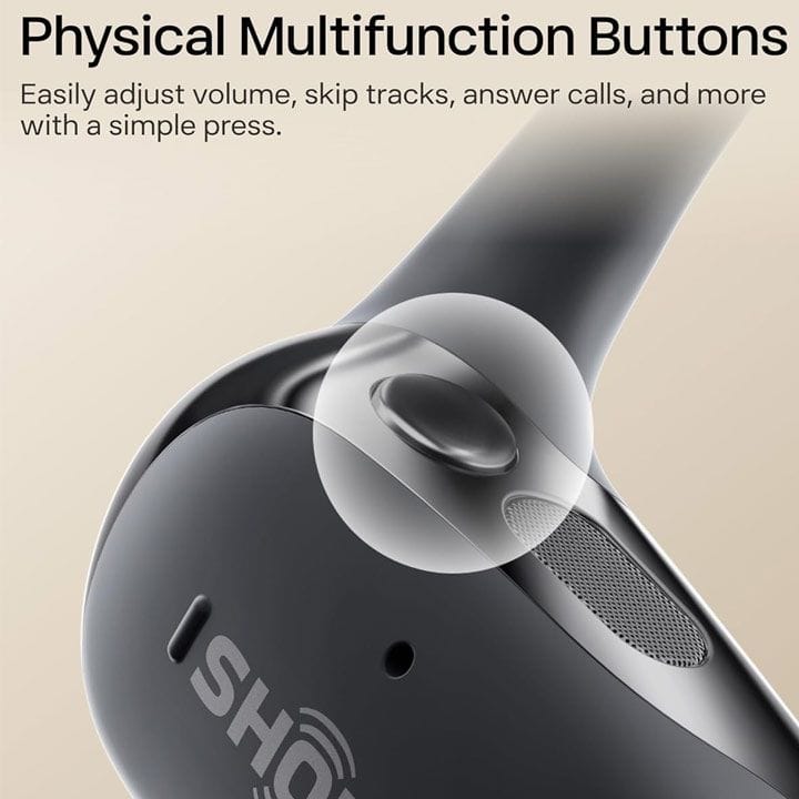 Shokz OpenFit 2 Premium Bone-Conduction Headphones – Black | T920-ST-BK