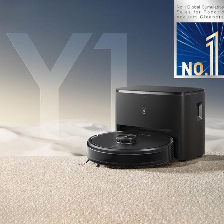 Ecovacs Deebot Y1 Pro Plus Robot Vacuum Cleaner 35W with Carpet Detection 6500Pa Suction – Black |DLX32