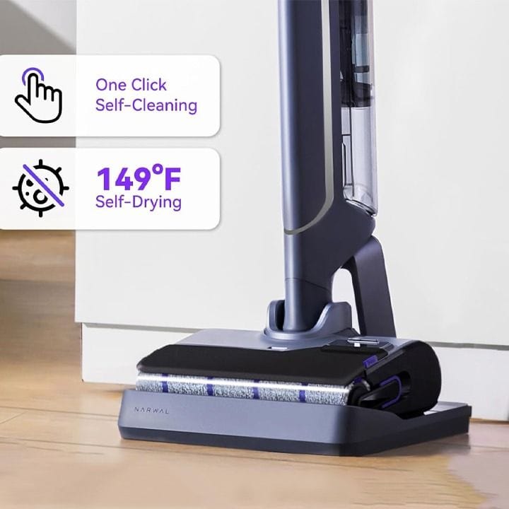 Narwal Pro Cordless Wet & Dry Vacuum Mop with Self-Cleaning System – Grey |NRL-RC-S20-PRO