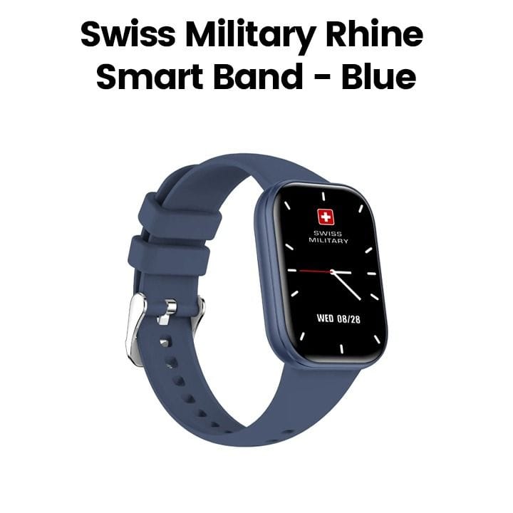 Swiss Military Rhine 3 Smart Band with Talking Feature & Heart Rate Monitor – Blue |SM-BAND-RHINE3-BLUFBLUS
