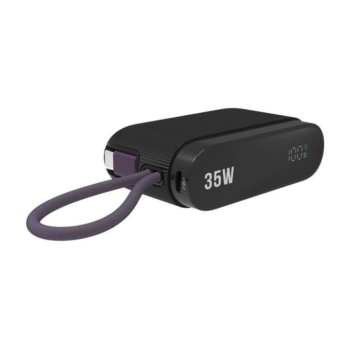 Swiss Military 10,000 mAh Compact Mini Power Bank with LED Display 35W – Black |SM-PB-10K-35W-MINI-LED-CBL