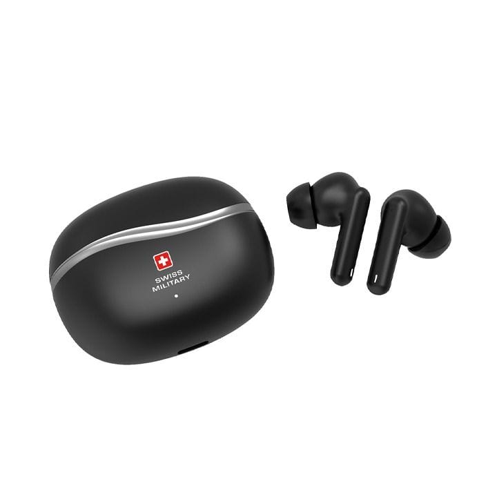 Swiss Military Victor 8 True Wireless Earbuds – Black |SM-VICTOR8-ANC-WL