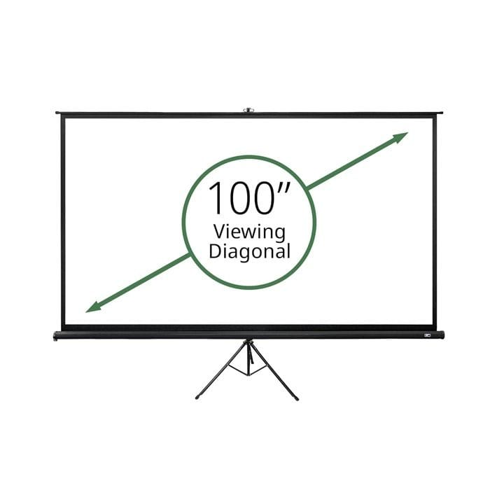 100-Inch Tripod Projector Screen, White 