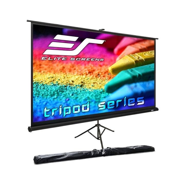 100-Inch Tripod Projector Screen, White 