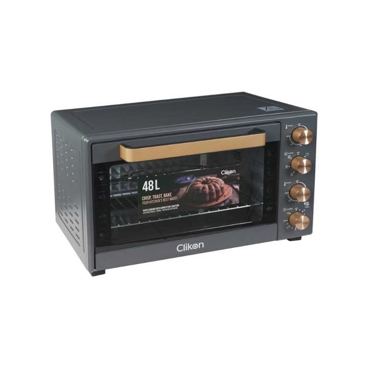 Clikon 48L Toaster Oven with Rotisserie & Convection – Black |CK4361