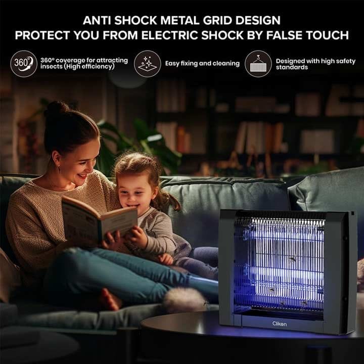 جهاز قاتل الحشرات كليكون بقدرة 12 واط – أسود | CK4237