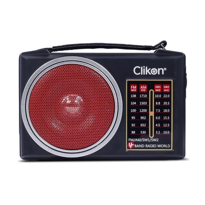 Clikon FM Radio with Solar Panel – Black | CK838