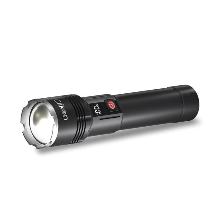 Clikon Zoom In Zoom Out Flashlight 2000mAh – Black | CK8031