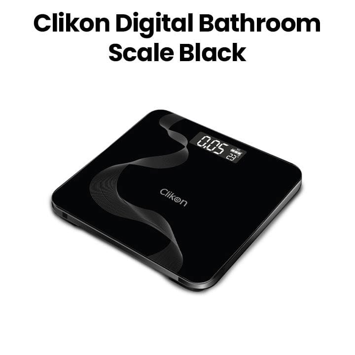 Clikon Digital Bathroom Scale 150kg / 330lb – Black | CK4017
