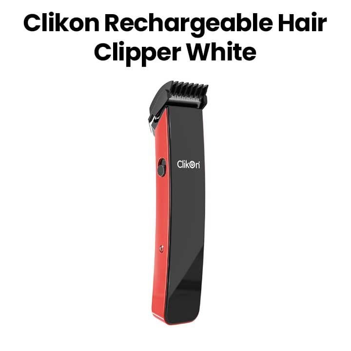 Clikon Rechargeable Hair Clipper with Adjustable Comb – Black | CK3216
