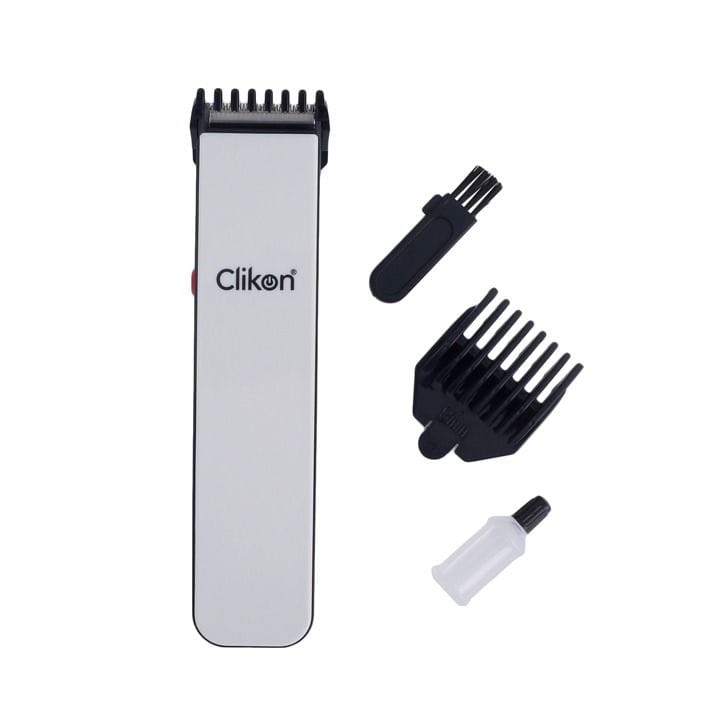 Clikon Rechargeable Hair Clipper with Adjustable Comb – White | CK3216