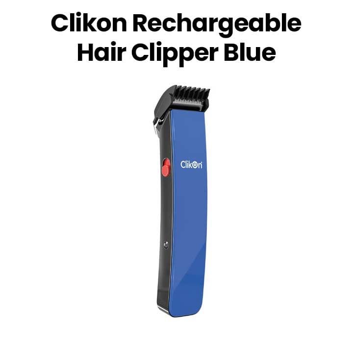Clikon Rechargeable Hair Clipper with Adjustable Comb – Blue | CK3216