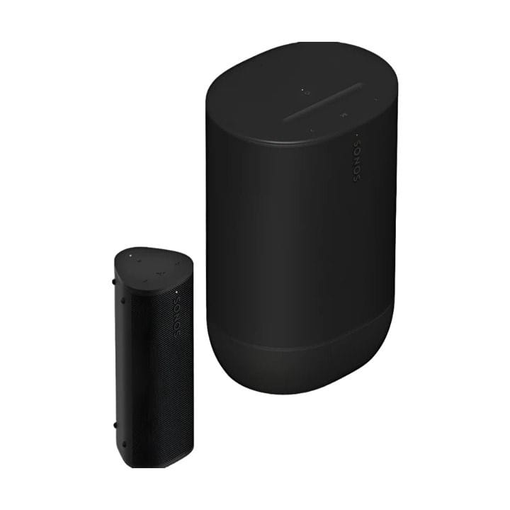 سونوس مجموعة سماعات محمولة Move 2 + Roam 2 – أسود | MOVE2-ROAM2-BUNDLE