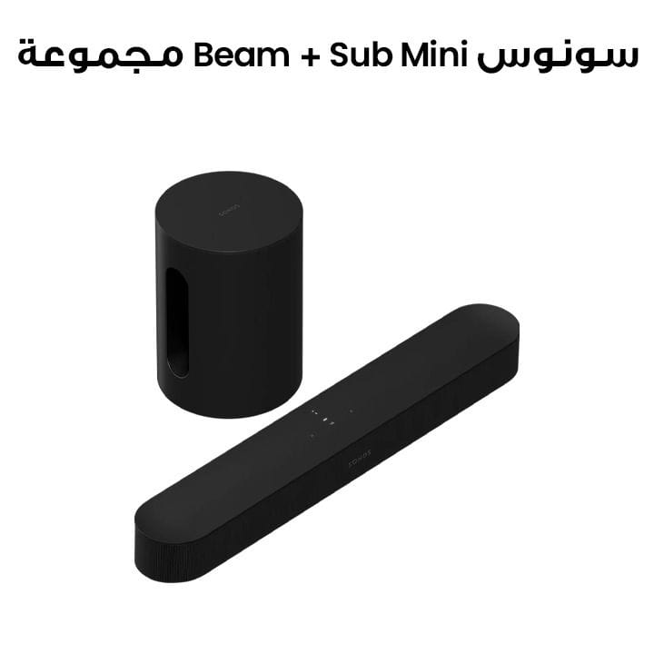 Sonos Beam + Sub Mini Entertainment Bluetooth Speaker & Soundbar – Black | BEAM+SUBMINI-BLK