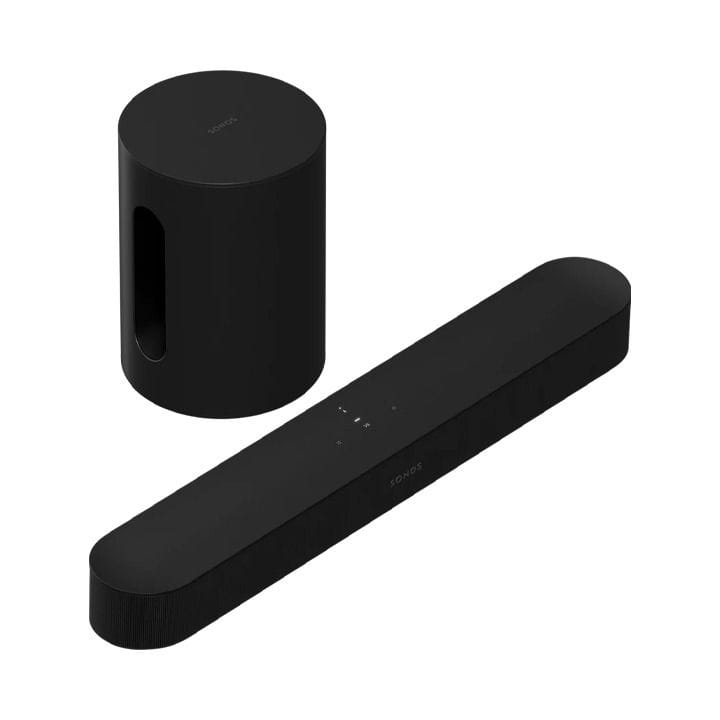 Sonos Beam + Sub Mini Entertainment Bluetooth Speaker & Soundbar – Black | BEAM+SUBMINI-BLK