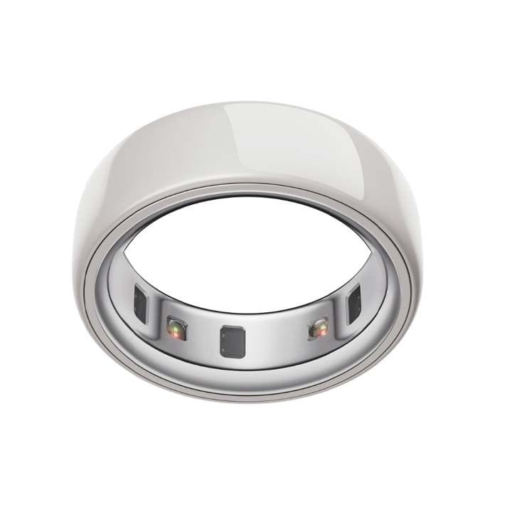 Oura Ring 4 Ceramic Smart Ring Health Activity Tracker – Cloud (Ring Size 7)| JZ90-57460-07