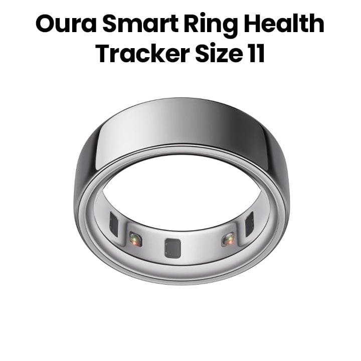Oura Ring 4 Smart Ring Health Activity Tracker – Silver (Ring Size 11)| JZ90-54217-11