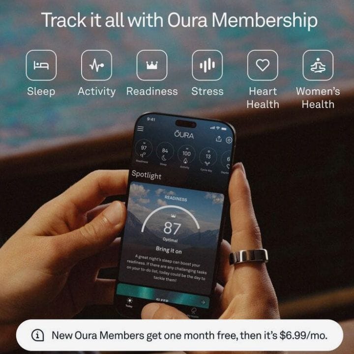 Oura Ring 4 Smart Ring Health Activity Tracker – Silver (Ring Size 11)| JZ90-54217-11