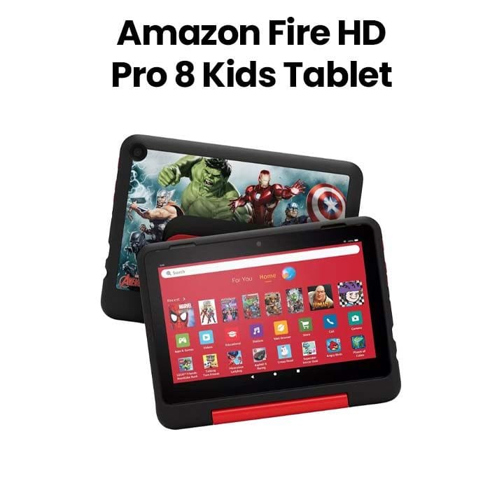 Amazon Fire HD Pro 8 Kids Tablet Marvel Avengers 32GB – Black | B0CVDQP2FK
