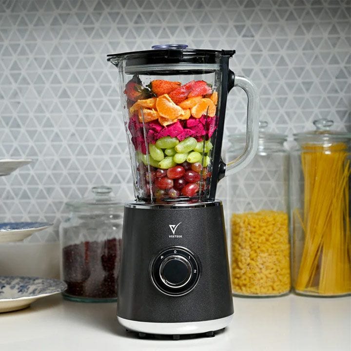 فيتيك خلاط قائم 1.5 لتر 500 واط مع وعاء زجاجي سرعتان + نبض – أسود | BL9003B-CB