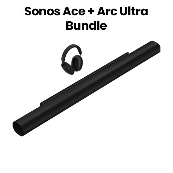 سونوس Ace + Arc Ultra مجموعة ترفيه شخصية (ساوندبار + سماعة رأس) – أسود | ACE-ARCULTRA-BLK