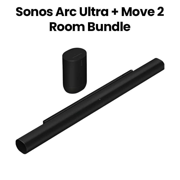 Sonos Arc Ultra + Move 2 Room Set (Soundbar + Speaker) – Black | ARCULTRA-MOVE2-BLK