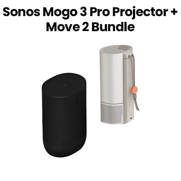 Sonos Ultimate Entertainment Duo Mogo 3 Pro Projector & Move 2 Speaker – Black & Cream |MOVE2+MOGO 3