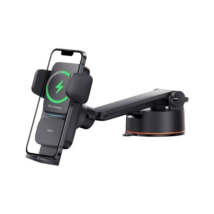 بايسوس شاحن سيارة لاسلكي بتقنية المحاذاة التلقائية – أسود | CGZX000101