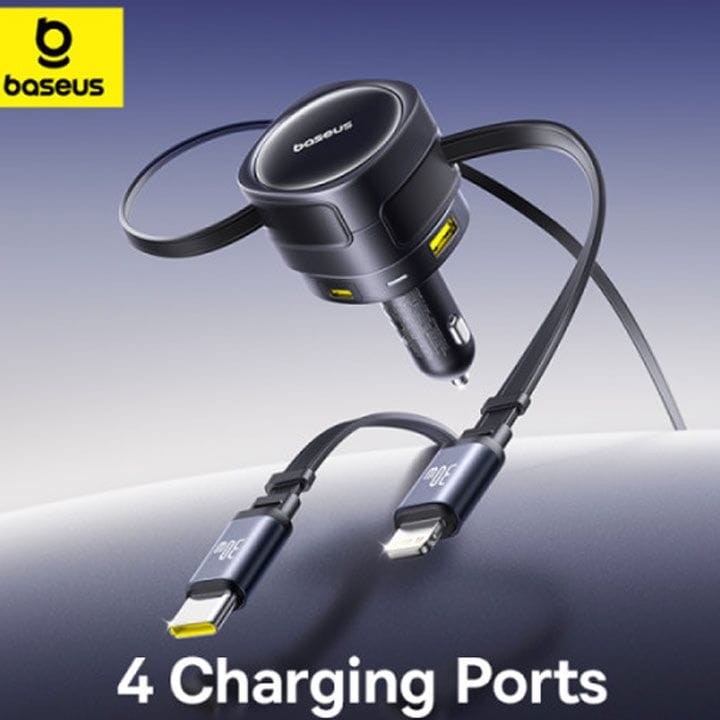 Baseus Enjoyment Max 90W Multi-Port Car Charger (C+C & USB-C Ports) – Cosmic Black | C00035507121-03