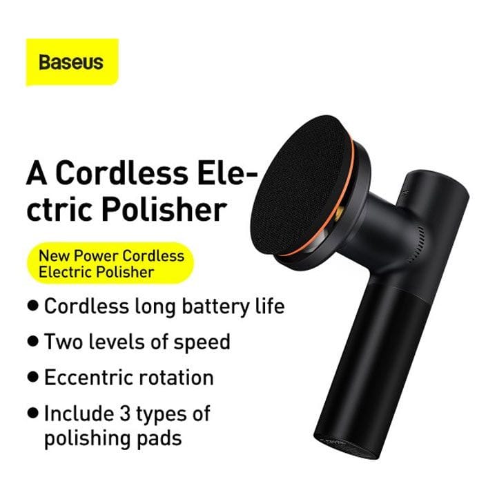 بايسوس ملمع كهربائي لاسلكي New Power – أسود | CRDLQ-B01