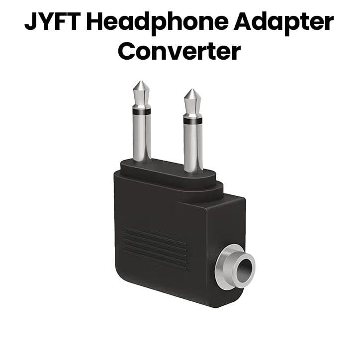 JYFT 3.5mm Male to 3.5mm Female Aviation Headphone Adapter Converter – Black | 933536