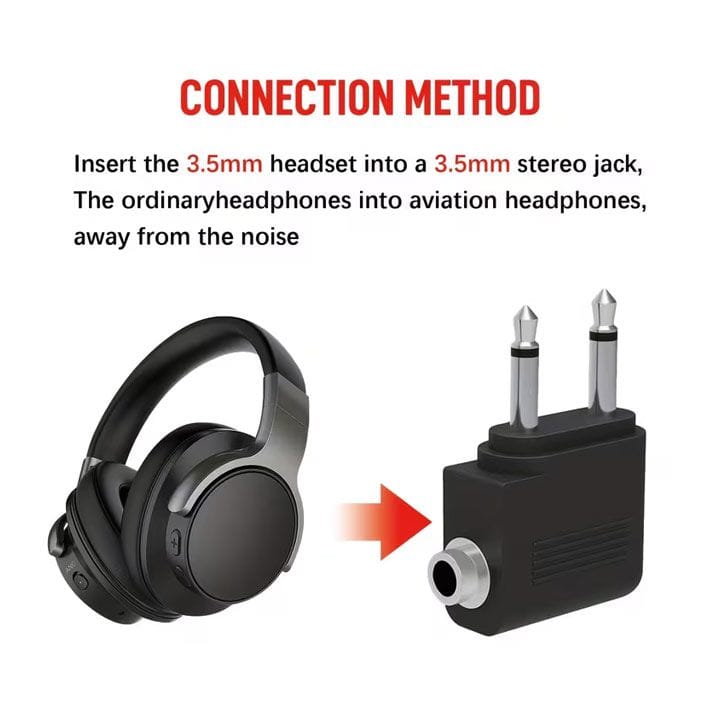 JYFT 3.5mm Male to 3.5mm Female Aviation Headphone Adapter Converter – Black | 933536