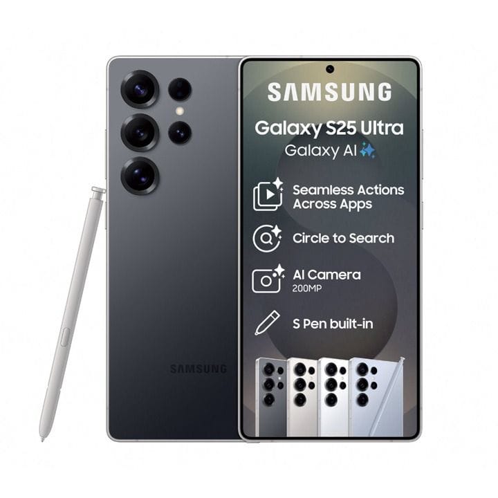 سامسونج جالاكسي إس 25 ألترا هاتف ذكي يدعم الجيل الخامس، ذاكرة عشوائية 12 جيجابايت، سعة تخزين 256 جيجابايت، باللون الأسود التيتانيوم، SM-S938BZKIMEA