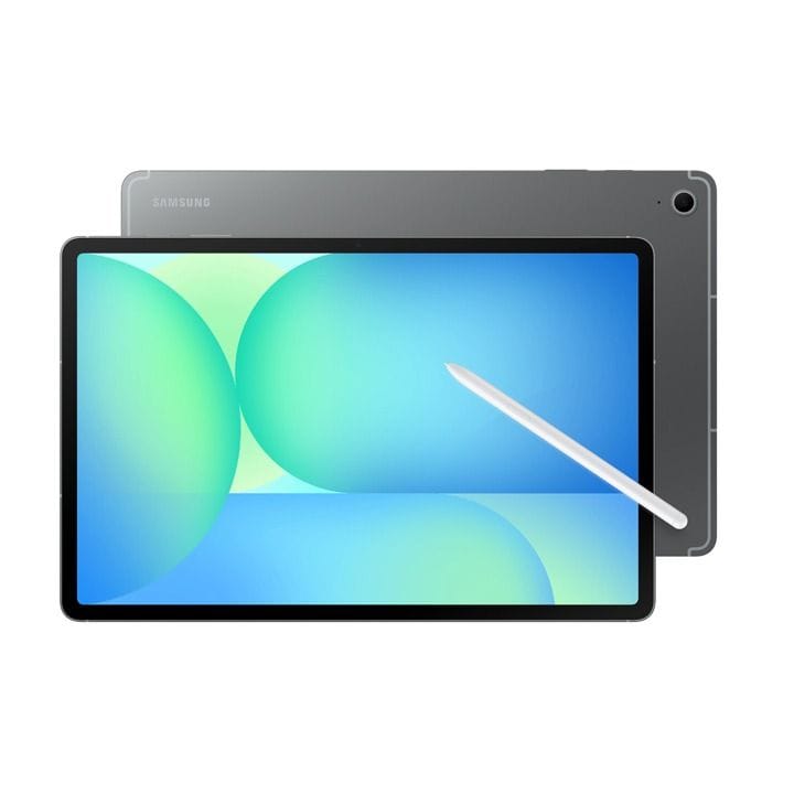 سامسونج جالاكسي تاب إس 10 إف إي جهاز لوحي يدعم الجيل الخامس، ذاكرة عشوائية 12 جيجابايت، سعة تخزين 256 جيجابايت، باللون الرمادي، SM-X526BZAEMEA