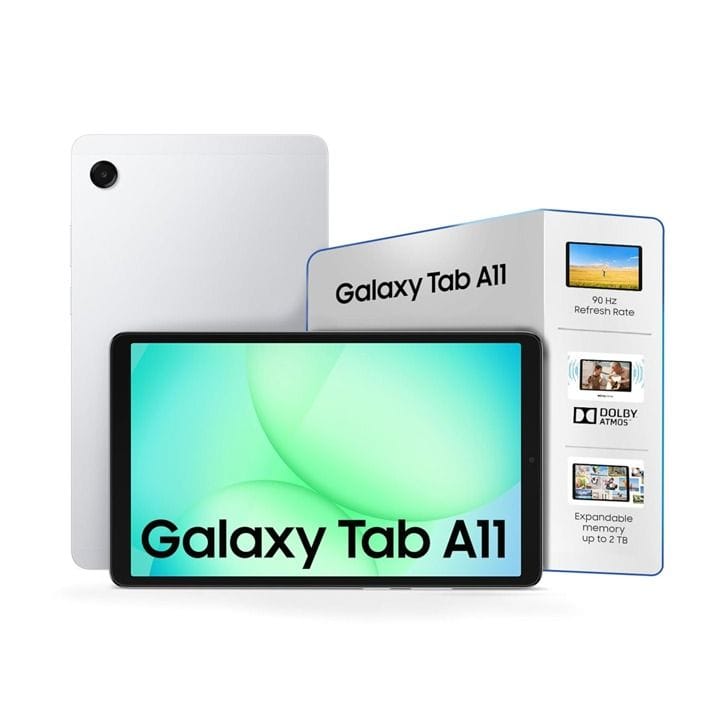 Samsung Galaxy Tab A11 LTE Tablet 8GB RAM 128GB Storage – Silver | SM-X135GZSEMEA