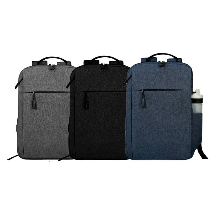 Personalized 12L Everyday Backpack – Antimicrobial Fabric, 15" Laptop Compartment, USB Charging Port, Multi-Pocket Travel & School Bag – Black