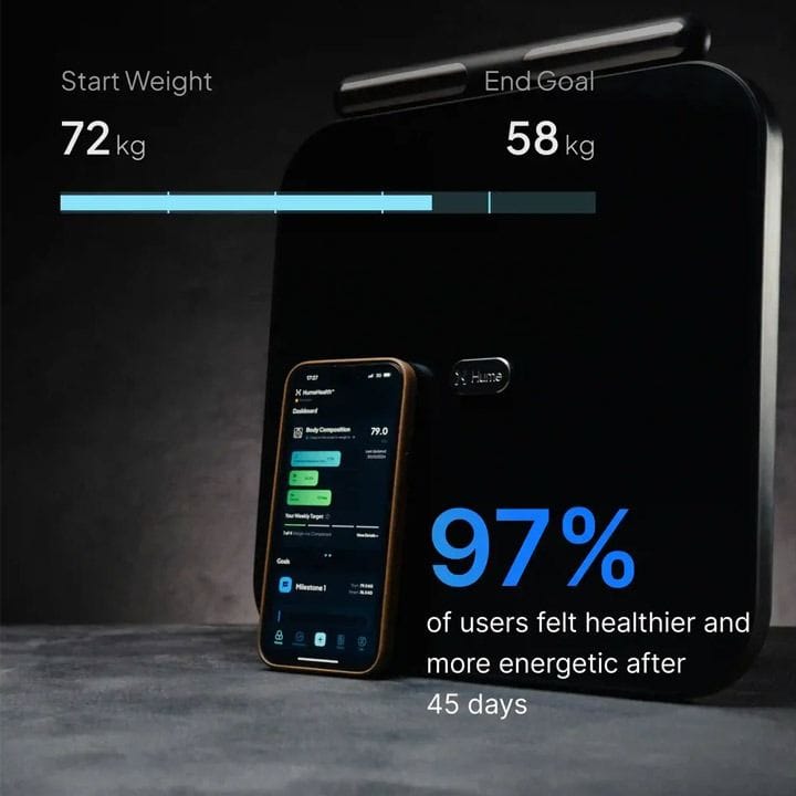 HumeHealth Medical Grade DEXA Scan Smart Weighing Scale Black | HH BP