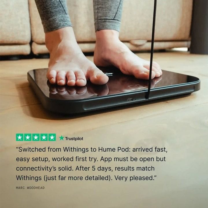 HumeHealth Medical Grade DEXA Scan Smart Weighing Scale Black | HH BP