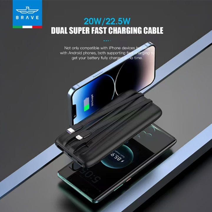 Brave Station Pro 4-in-1 Family Power Bank Station 10000mAh ×4 – Black | BP-27