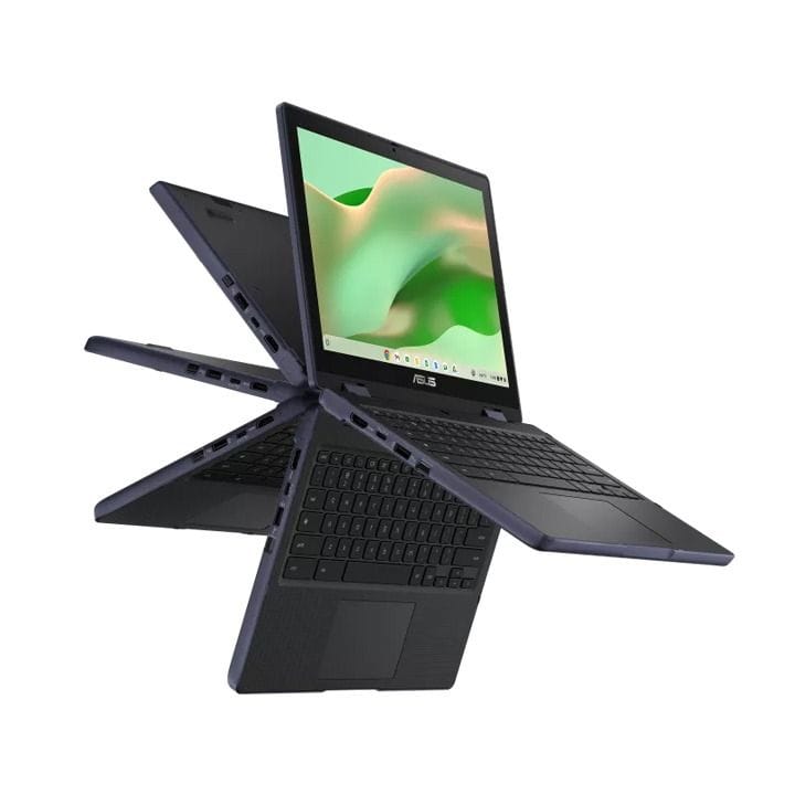 Asus Chromebook Flip Rugged 12.2" WUXGA Touch Laptop – 8GB RAM, 64GB eMMC, Intel N-Series CPU, 360° Convertible, Wi-Fi 6, ChromeOS Grey | CR1204FTA-R90163