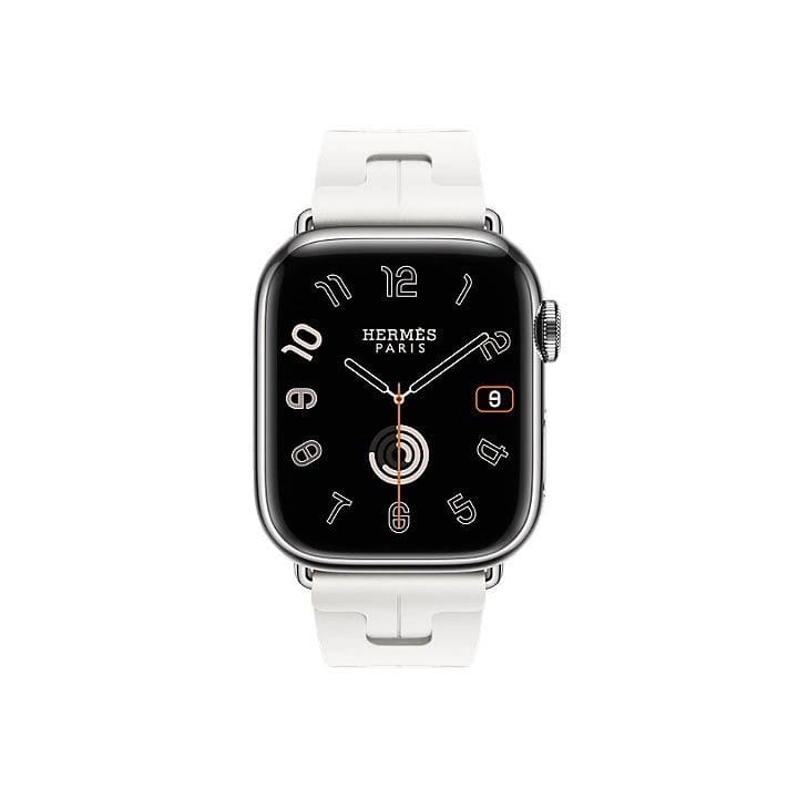 Hermès Apple Watch Band 42mm Fluoroelastomer for 40, 41 & 42mm Watch Cases | Blanc Kilim