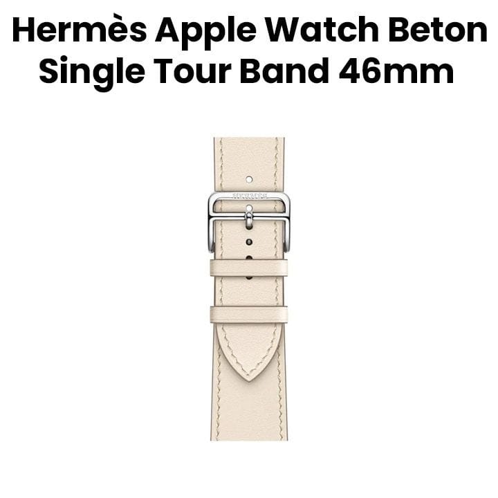 Hermès Apple Watch Band 46mm for 42, 44, 45 & 49mm Watch Cases | Béton | Single Tour