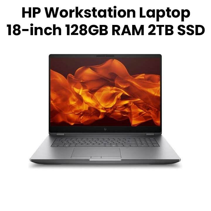 HP ZBook Fury Workstation Laptop 18-inch WQXGA Core Ultra 9 RTX Pro 5000, 128GB RAM 2TB SSD, Silver | Fury G1I