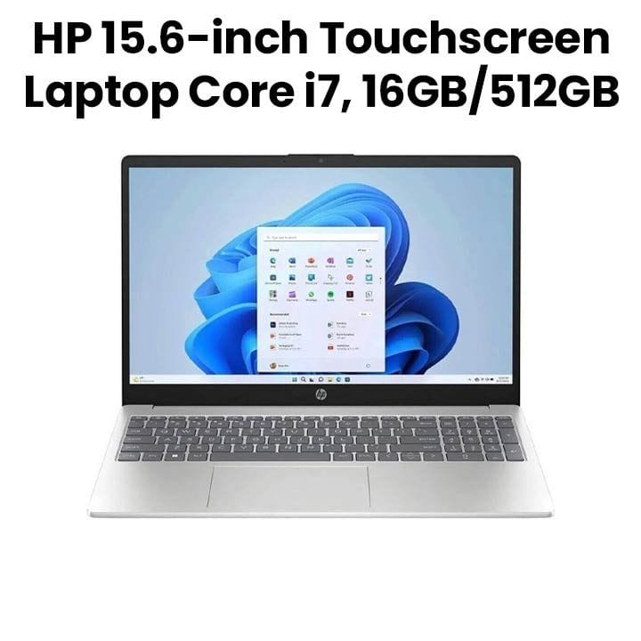 HP 15.6-inch Touchscreen Laptop FHD Core i7-13550, 16GB RAM 512GB SSD, Silver | 15-FD0127D
