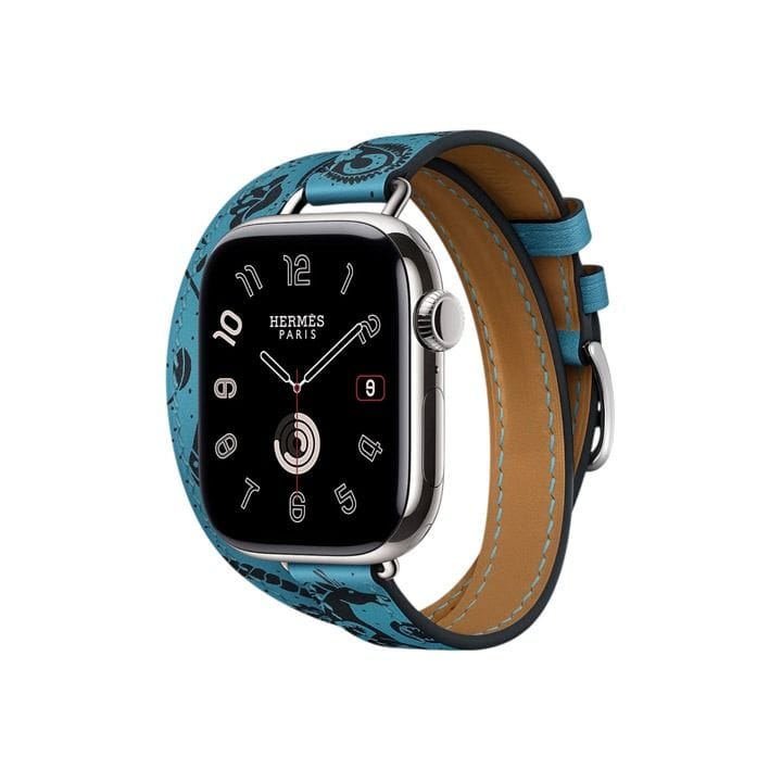 هيرميس سوار ساعة أبل 42mm لأغطية 38/40/41mm – أبيض/أسود | أنيمو باندانا
