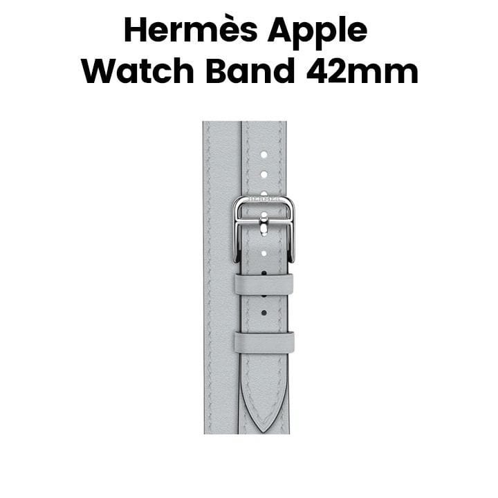 Hermès Apple Watch Band 42mm – Bleu Glacier Attelage Double Tour